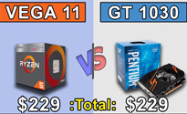 So sánh sức mạnh đồ họa Ryzen 5 2400G vs GT 1030 + G4560: Đại chiến cấu hình giá rẻ